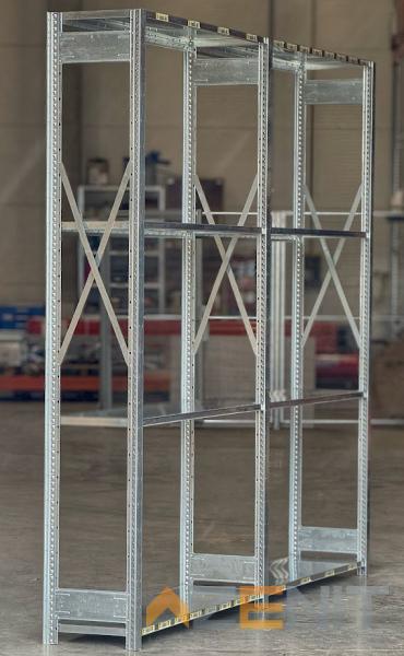 Kapcsolható polcos állványösszeállítás HI-280, 2000 mm magas 2 mezős